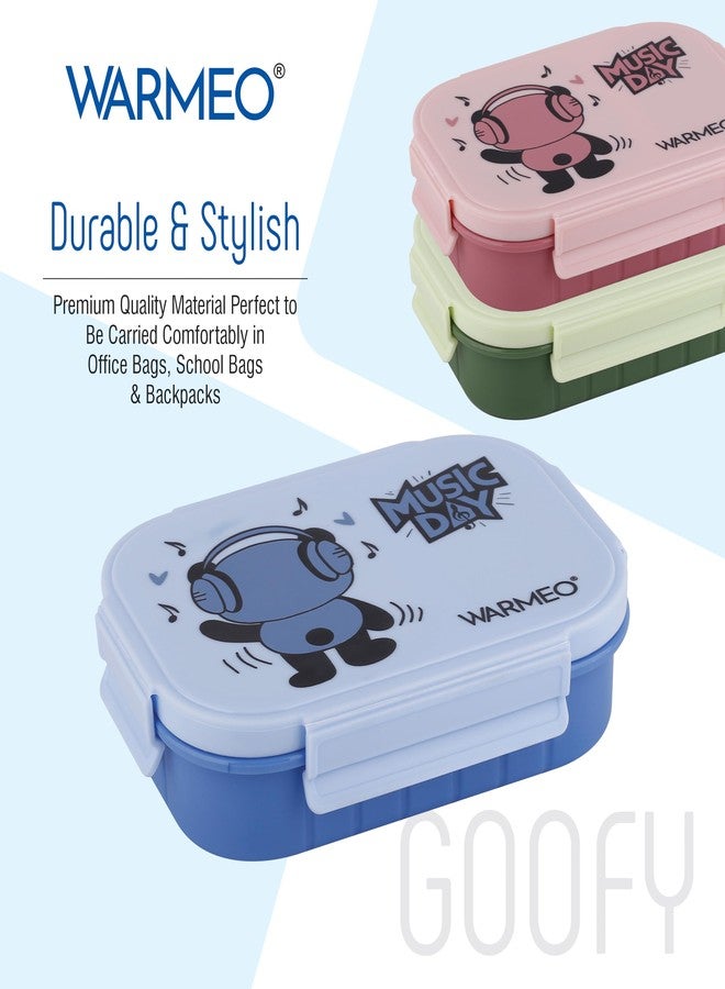 WARMEO علبة غداء معزولة من وارميو بتصميم جوفي، مزودة بقسمين، خالية من مادة BPA، علبة غداء للأطفال، آمنة غذائيًا، مثالية للمدرسة والنزهات والمكتب والأنشطة الخارجية - 500 مل، لون أزرق، مصنوعة من الفولاذ المقاوم للصدأ - Image 3